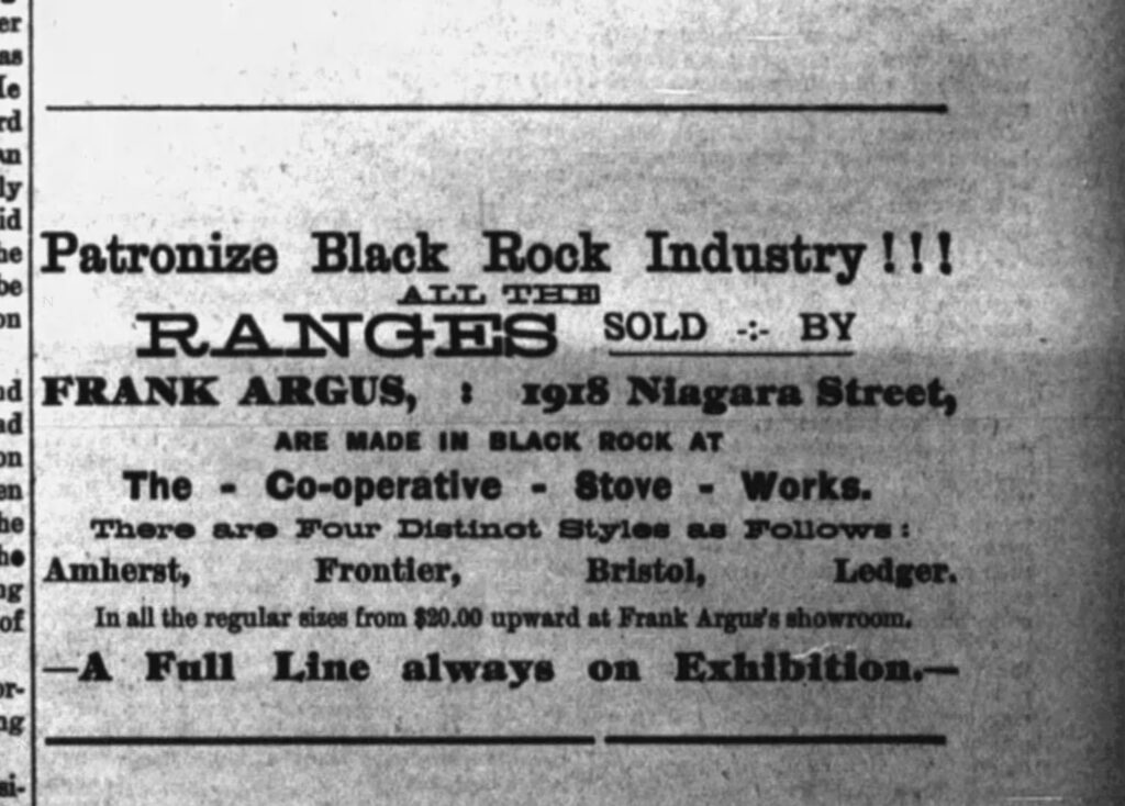 an old newspaper ad for Frank Agrus Stoves