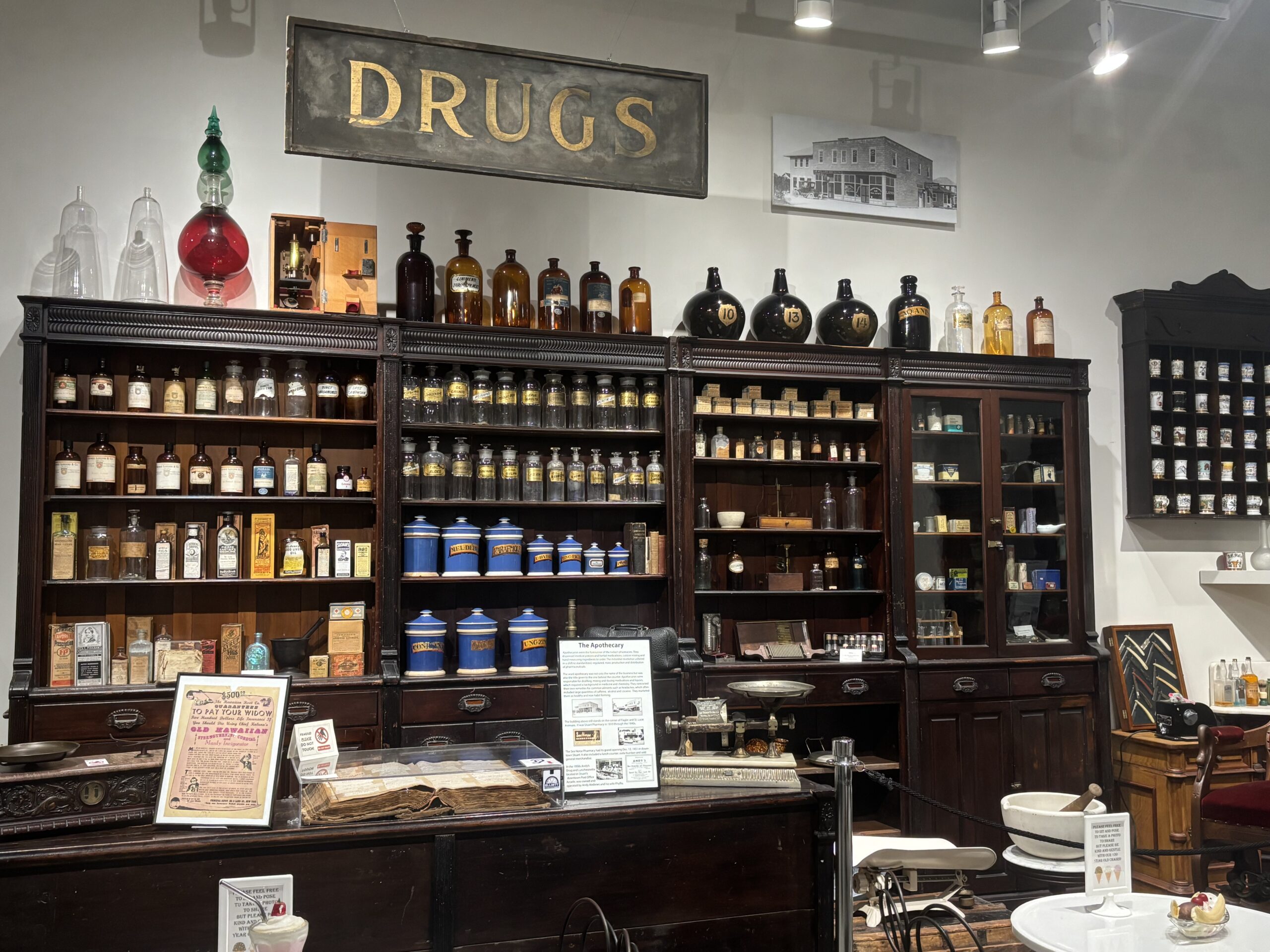 cabinet with bottles