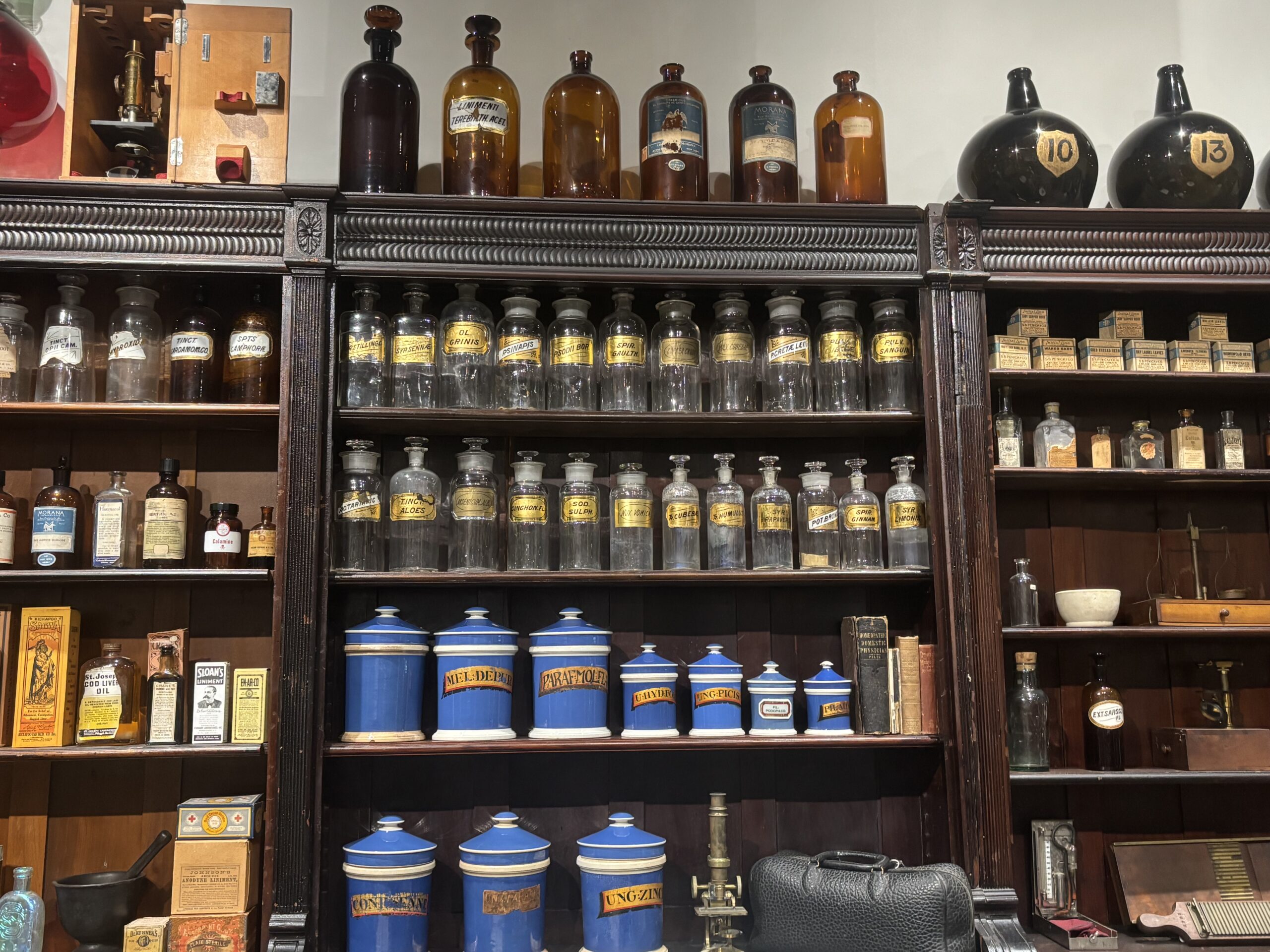 cabinet with bottles