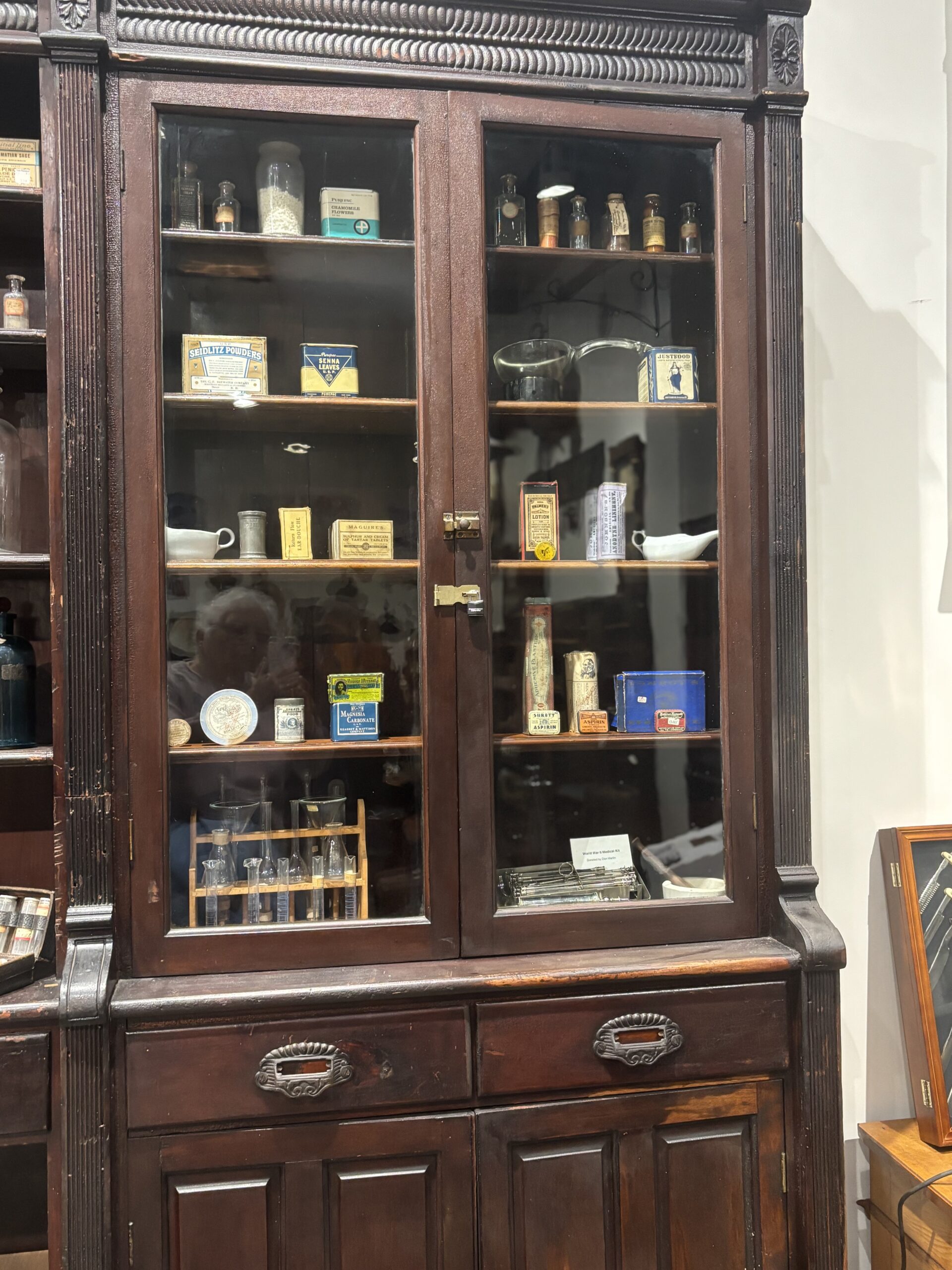 cabinet with bottles