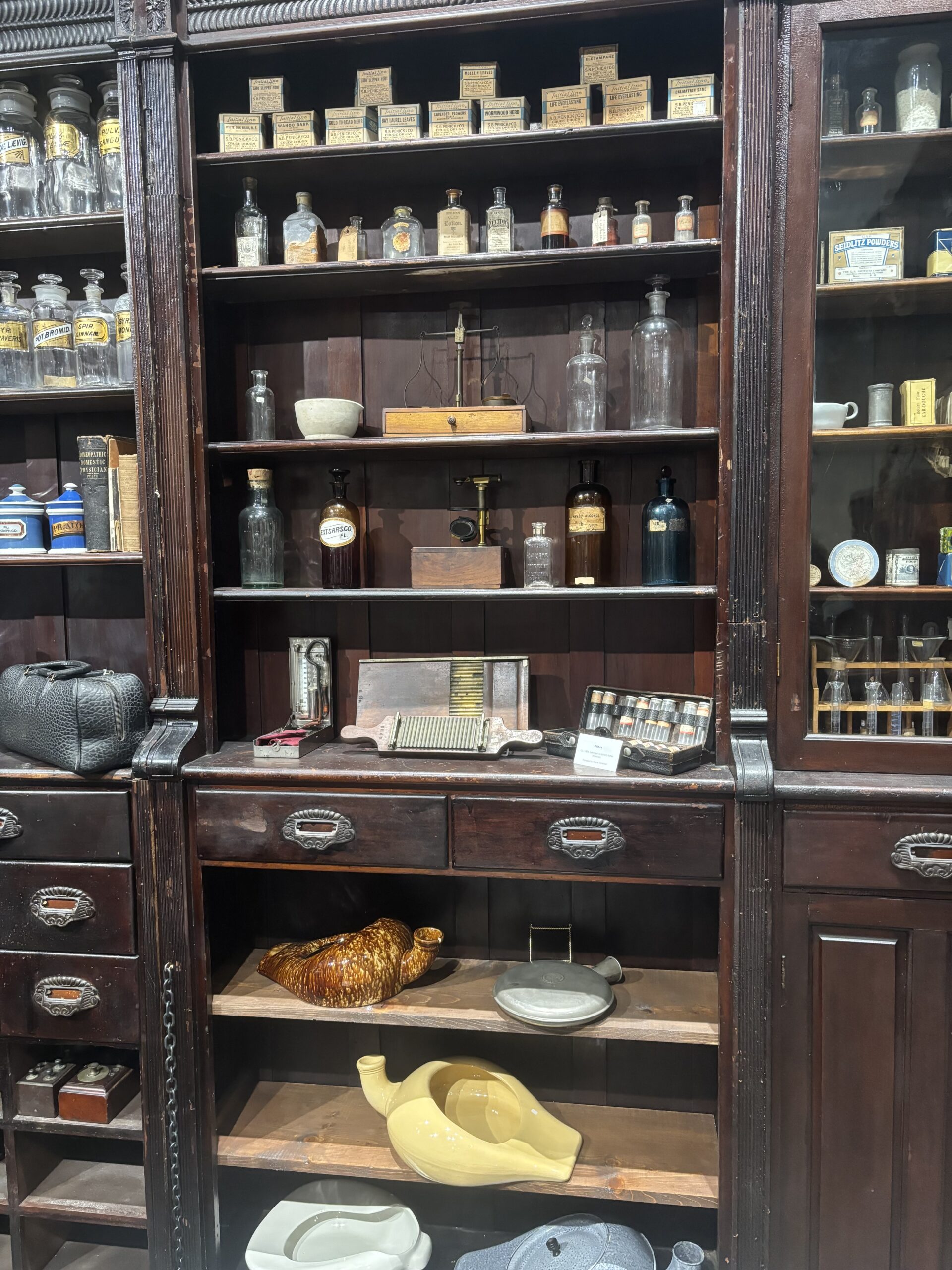 cabinet with bottles