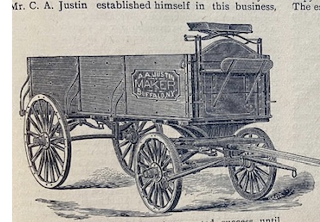 old advertisment for a wagon