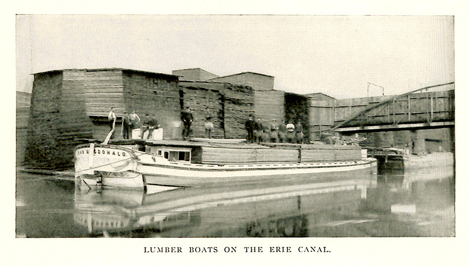 Lumber boat on the Erie canal