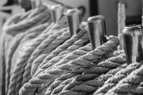 ropes hanging on hooks